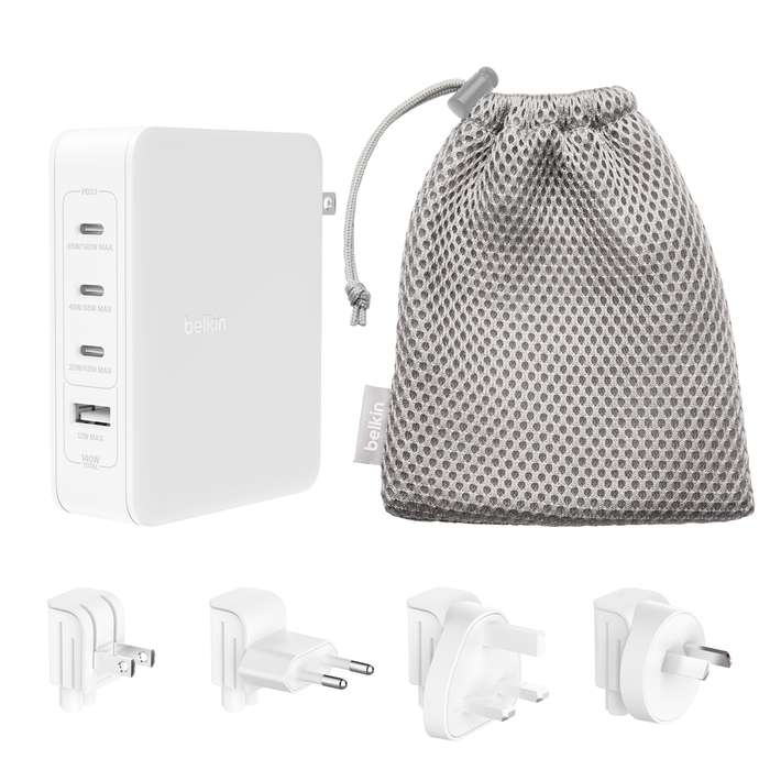 140W 4-Port GaN Wall Charger, , hi-res